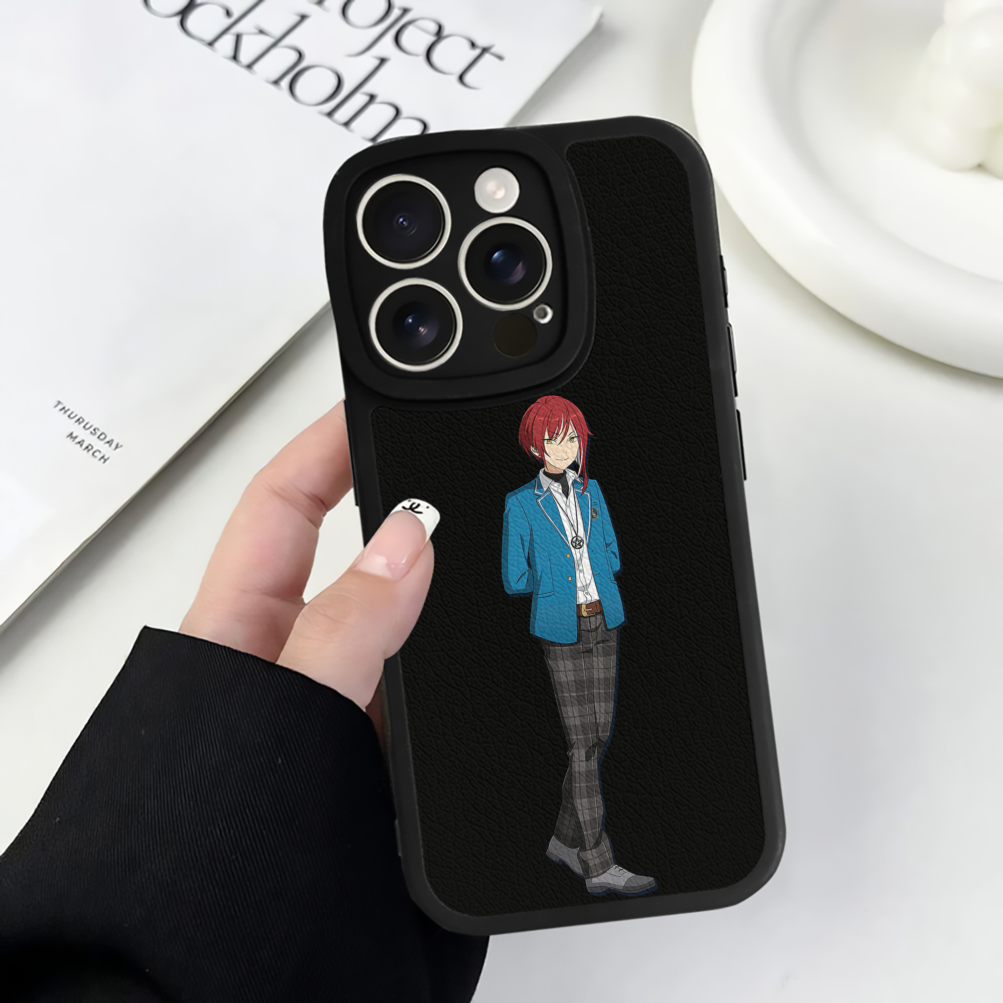 （画像用） あんさんぶるスターズ! Ensemble Stars 【iPhone 16シリーズ対応】シリコンスマホケース（レザー調） 材質：シリコン